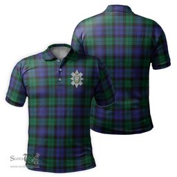 Scottish Black Watch Modern Tartan Mens Polo Shirt with Family Crest Scottish Polo Shirt Scottish Plaid Tartan Plaid - ScotsTee - scotstee.com