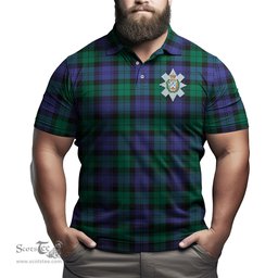 Scottish Black Watch Modern Tartan Mens Polo Shirt with Family Crest Scottish Polo Shirt Scottish Plaid Tartan Plaid - ScotsTee - scotstee.com