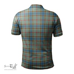 Scottish Balfour Blue Tartan Mens Polo Shirt with Family Crest Scottish Polo Shirt Scottish Plaid Tartan Plaid - ScotsTee - scotstee.com