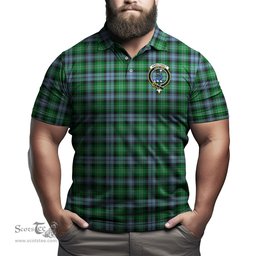 Scottish Arbuthnot Ancient Tartan Mens Polo Shirt with Family Crest Scottish Polo Shirt Scottish Plaid Tartan Plaid - ScotsTee - scotstee.com