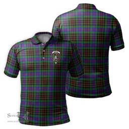 Scottish Brodie Hunting Modern Tartan Mens Polo Shirt with Family Crest Scottish Polo Shirt Scottish Plaid Tartan Plaid - ScotsTee - scotstee.com