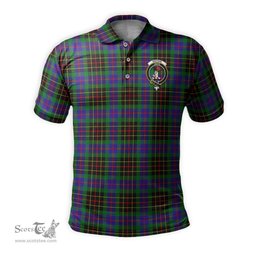 Scottish Brodie Hunting Modern Tartan Mens Polo Shirt with Family Crest Scottish Polo Shirt Scottish Plaid Tartan Plaid - ScotsTee - scotstee.com
