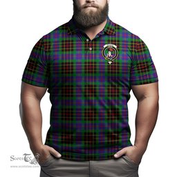 Scottish Brodie Hunting Modern Tartan Mens Polo Shirt with Family Crest Scottish Polo Shirt Scottish Plaid Tartan Plaid - ScotsTee - scotstee.com