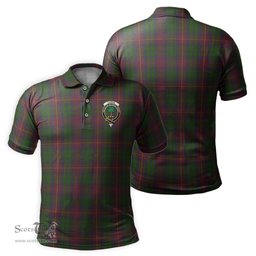 Scottish Cairns Tartan Mens Polo Shirt with Family Crest Scottish Polo Shirt Scottish Plaid Tartan Plaid - ScotsTee - scotstee.com