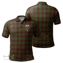 Scottish Buchan Modern Tartan Mens Polo Shirt with Family Crest Scottish Polo Shirt Scottish Plaid Tartan Plaid - ScotsTee - scotstee.com