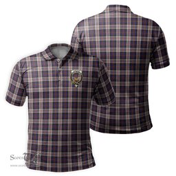 Scottish Cameron of Erracht Dress Tartan Mens Polo Shirt with Family Crest Scottish Polo Shirt Scottish Plaid Tartan Plaid - ScotsTee - scotstee.com
