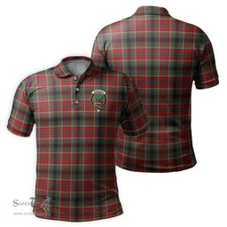 Scottish Anderson of Arbrake Tartan Mens Polo Shirt with Family Crest Scottish Polo Shirt Scottish Plaid Tartan Plaid - ScotsTee - scotstee.com