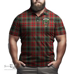 Scottish Anderson of Arbrake Tartan Mens Polo Shirt with Family Crest Scottish Polo Shirt Scottish Plaid Tartan Plaid - ScotsTee - scotstee.com