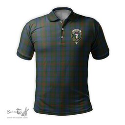 Scottish Buchanan Hunting Tartan Mens Polo Shirt with Family Crest Scottish Polo Shirt Scottish Plaid Tartan Plaid - ScotsTee - scotstee.com