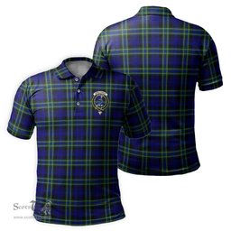 Scottish Arbuthnot Modern Tartan Mens Polo Shirt with Family Crest Scottish Polo Shirt Scottish Plaid Tartan Plaid - ScotsTee - scotstee.com