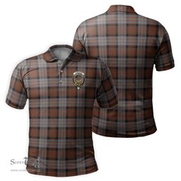Scottish Cameron of Erracht Weathered Tartan Mens Polo Shirt with Family Crest Scottish Polo Shirt Scottish Plaid Tartan Plaid - ScotsTee - scotstee.com