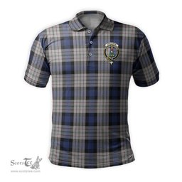 Scottish Ferguson Dress Tartan Mens Polo Shirt with Family Crest Scottish Polo Shirt Scottish Plaid Tartan Plaid - ScotsTee - scotstee.com