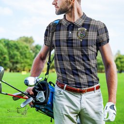 Scottish Ferguson Dress Tartan Mens Polo Shirt with Family Crest Scottish Polo Shirt Scottish Plaid Tartan Plaid - ScotsTee - scotstee.com