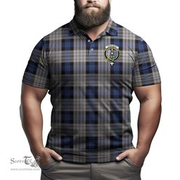 Scottish Ferguson Dress Tartan Mens Polo Shirt with Family Crest Scottish Polo Shirt Scottish Plaid Tartan Plaid - ScotsTee - scotstee.com