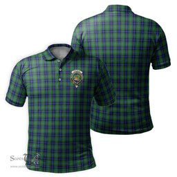 Scottish Douglas Tartan Mens Polo Shirt with Family Crest Scottish Polo Shirt Scottish Plaid Tartan Plaid - ScotsTee - scotstee.com