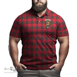 Scottish Drummond Modern Tartan Mens Polo Shirt with Family Crest Scottish Polo Shirt Scottish Plaid Tartan Plaid - ScotsTee - scotstee.com