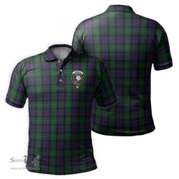 Scottish Campbell of Cawdor Tartan Mens Polo Shirt with Family Crest Scottish Polo Shirt Scottish Plaid Tartan Plaid - ScotsTee - scotstee.com
