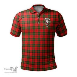 Scottish Dunbar Modern Tartan Mens Polo Shirt with Family Crest Scottish Polo Shirt Scottish Plaid Tartan Plaid - ScotsTee - scotstee.com