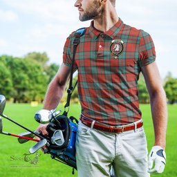 Scottish Dunbar Ancient Tartan Mens Polo Shirt with Family Crest Scottish Polo Shirt Scottish Plaid Tartan Plaid - ScotsTee - scotstee.com
