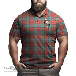 Scottish Dunbar Ancient Tartan Mens Polo Shirt with Family Crest Scottish Polo Shirt Scottish Plaid Tartan Plaid - ScotsTee - scotstee.com