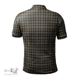 Scottish Farquharson Weathered Tartan Mens Polo Shirt with Family Crest Scottish Polo Shirt Scottish Plaid Tartan Plaid - ScotsTee - scotstee.com