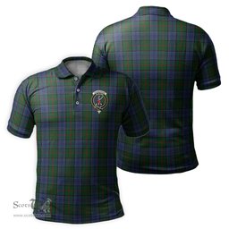 Scottish Colquhoun Tartan Mens Polo Shirt with Family Crest Scottish Polo Shirt Scottish Plaid Tartan Plaid - ScotsTee - scotstee.com