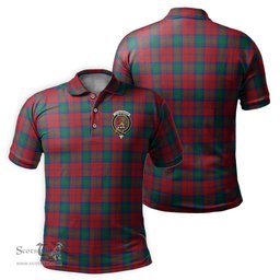 Scottish Fotheringham Modern Tartan Mens Polo Shirt with Family Crest Scottish Polo Shirt Scottish Plaid Tartan Plaid - ScotsTee - scotstee.com