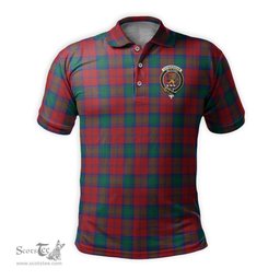 Scottish Fotheringham Modern Tartan Mens Polo Shirt with Family Crest Scottish Polo Shirt Scottish Plaid Tartan Plaid - ScotsTee - scotstee.com