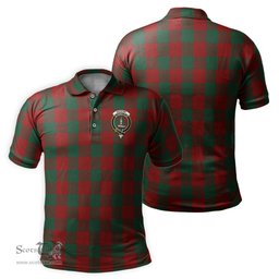 Scottish Erskine Tartan Mens Polo Shirt with Family Crest Scottish Polo Shirt Scottish Plaid Tartan Plaid - ScotsTee - scotstee.com
