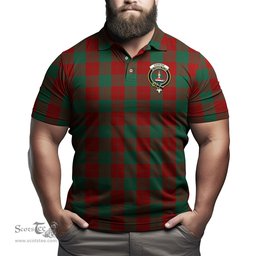 Scottish Erskine Tartan Mens Polo Shirt with Family Crest Scottish Polo Shirt Scottish Plaid Tartan Plaid - ScotsTee - scotstee.com