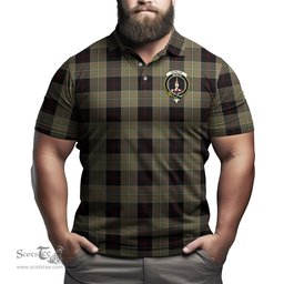 Scottish Dunlop Hunting Tartan Mens Polo Shirt with Family Crest Scottish Polo Shirt Scottish Plaid Tartan Plaid - ScotsTee - scotstee.com