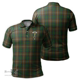 Scottish Chisholm Hunting Tartan Mens Polo Shirt with Family Crest Scottish Polo Shirt Scottish Plaid Tartan Plaid - ScotsTee - scotstee.com