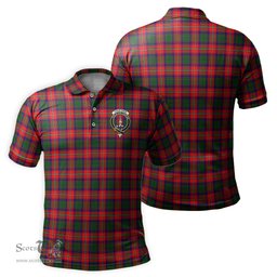 Scottish Charteris Tartan Mens Polo Shirt with Family Crest Scottish Polo Shirt Scottish Plaid Tartan Plaid - ScotsTee - scotstee.com