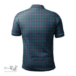 Scottish Douglas Modern Tartan Mens Polo Shirt with Family Crest Scottish Polo Shirt Scottish Plaid Tartan Plaid - ScotsTee - scotstee.com