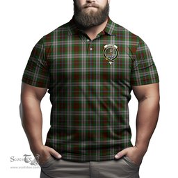 Scottish Fraser Hunting Dress Tartan Mens Polo Shirt with Family Crest Scottish Polo Shirt Scottish Plaid Tartan Plaid - ScotsTee - scotstee.com