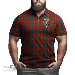 Scottish Chisholm Tartan Mens Polo Shirt with Family Crest Scottish Polo Shirt Scottish Plaid Tartan Plaid - ScotsTee - scotstee.com