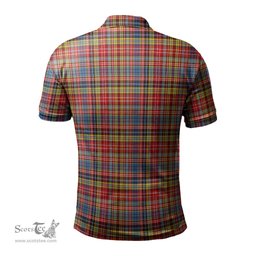 Scottish Drummond of Strathallan Modern Tartan Mens Polo Shirt with Family Crest Scottish Polo Shirt Scottish Plaid Tartan Plaid - ScotsTee - scotstee.com