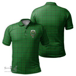 Scottish Don Tartan Mens Polo Shirt with Family Crest Scottish Polo Shirt Scottish Plaid Tartan Plaid - ScotsTee - scotstee.com