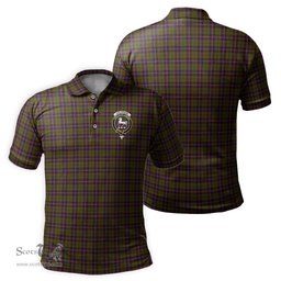 Scottish Cochrane Modern Tartan Mens Polo Shirt with Family Crest Scottish Polo Shirt Scottish Plaid Tartan Plaid - ScotsTee - scotstee.com