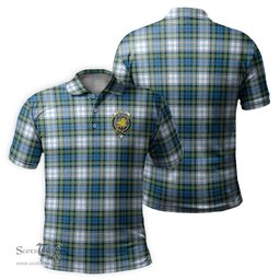 Scottish Campbell Dress Ancient Tartan Mens Polo Shirt with Family Crest Scottish Polo Shirt Scottish Plaid Tartan Plaid - ScotsTee - scotstee.com