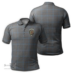 Scottish Gladstone Tartan Mens Polo Shirt with Family Crest Scottish Polo Shirt Scottish Plaid Tartan Plaid - ScotsTee - scotstee.com