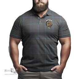 Scottish Gladstone Tartan Mens Polo Shirt with Family Crest Scottish Polo Shirt Scottish Plaid Tartan Plaid - ScotsTee - scotstee.com