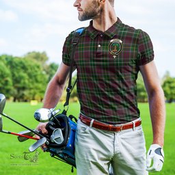 Scottish Crosbie Tartan Mens Polo Shirt with Family Crest Scottish Polo Shirt Scottish Plaid Tartan Plaid - ScotsTee - scotstee.com