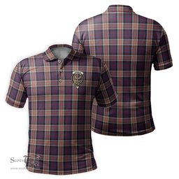 Scottish Carnegie Tartan Mens Polo Shirt with Family Crest Scottish Polo Shirt Scottish Plaid Tartan Plaid - ScotsTee - scotstee.com