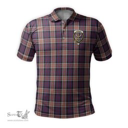 Scottish Carnegie Tartan Mens Polo Shirt with Family Crest Scottish Polo Shirt Scottish Plaid Tartan Plaid - ScotsTee - scotstee.com