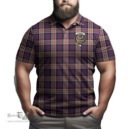 Scottish Carnegie Tartan Mens Polo Shirt with Family Crest Scottish Polo Shirt Scottish Plaid Tartan Plaid - ScotsTee - scotstee.com