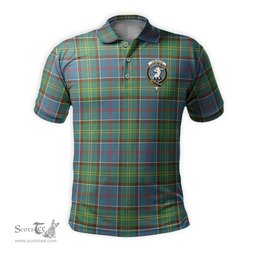 Scottish Colville Tartan Mens Polo Shirt with Family Crest Scottish Polo Shirt Scottish Plaid Tartan Plaid - ScotsTee - scotstee.com