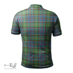 Scottish Colville Tartan Mens Polo Shirt with Family Crest Scottish Polo Shirt Scottish Plaid Tartan Plaid - ScotsTee - scotstee.com