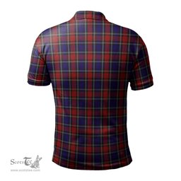 Scottish Clark (Lion) Red Tartan Mens Polo Shirt with Family Crest Scottish Polo Shirt Scottish Plaid Tartan Plaid - ScotsTee - scotstee.com