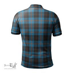 Scottish Garden Tartan Mens Polo Shirt with Family Crest Scottish Polo Shirt Scottish Plaid Tartan Plaid - ScotsTee - scotstee.com